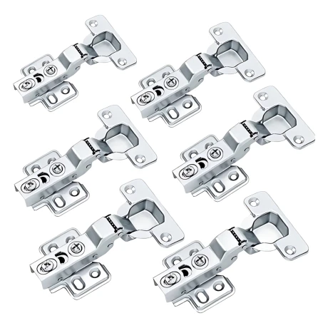 Pack X6 Bisagras Autoreten De Cazoleta 35mm Semi Curva Gris