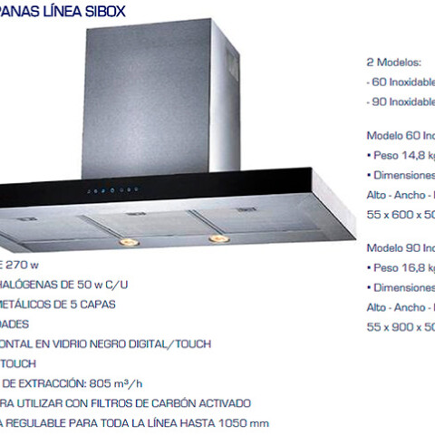 CAMPANA JAMES PLANA 60 Acero Inox. N/A