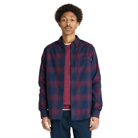 Camisa Franela Manga Larga Hombre Dark Sapphire Yd