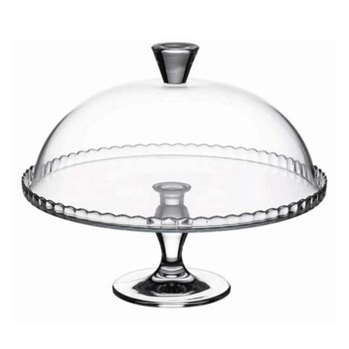 PLATO TORTA C/ CUPULA Y PIE 32.2CM MACARON PASABAHCE 