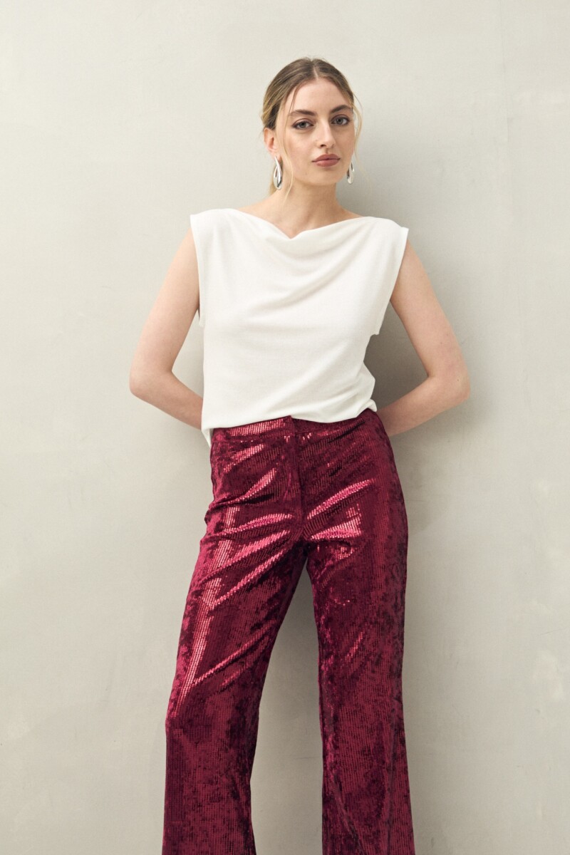 PANTALÓN BINDI Bordó Merlot