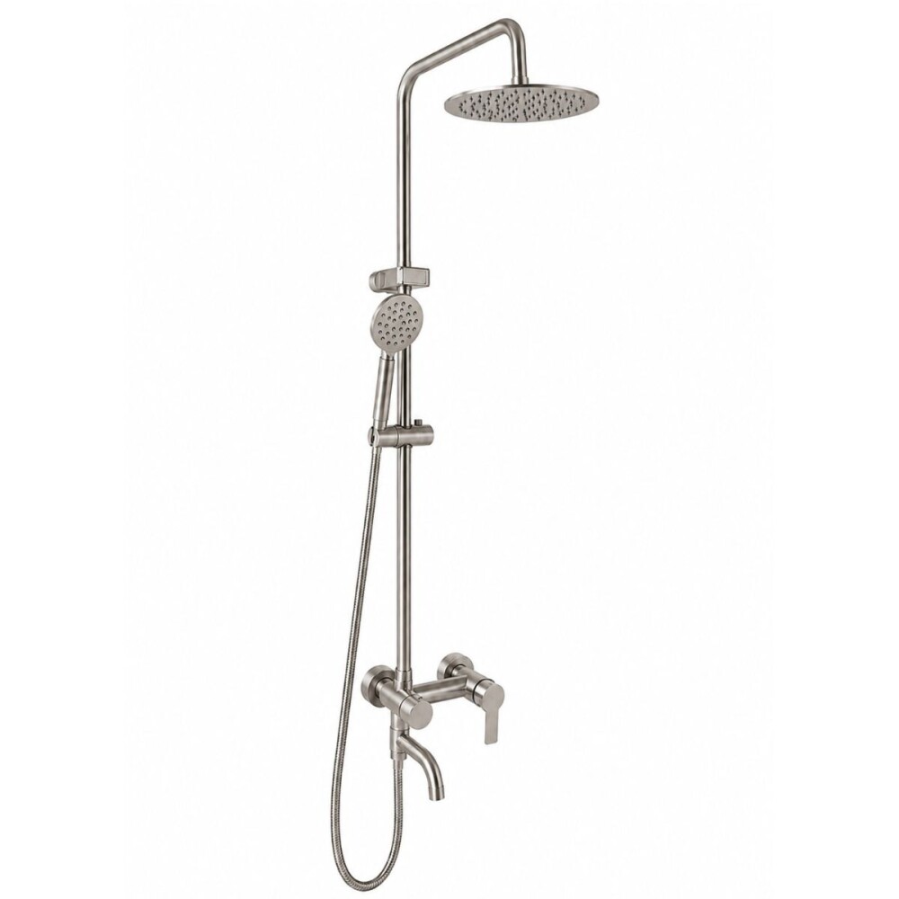 Barral de ducha Monocomando Exterior con transferencia Milano Gris Satinado Barral De Ducha Monocomando Exterior Con Transferencia Milano Gris Satinado