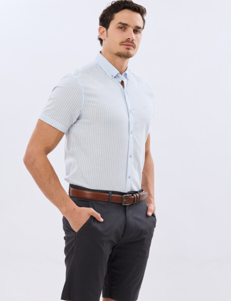 BERMUDA CLASICA CON ELASTANO Gris