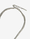 Collares Largos Metal Collar Largo De Metal - Plateado Rodio