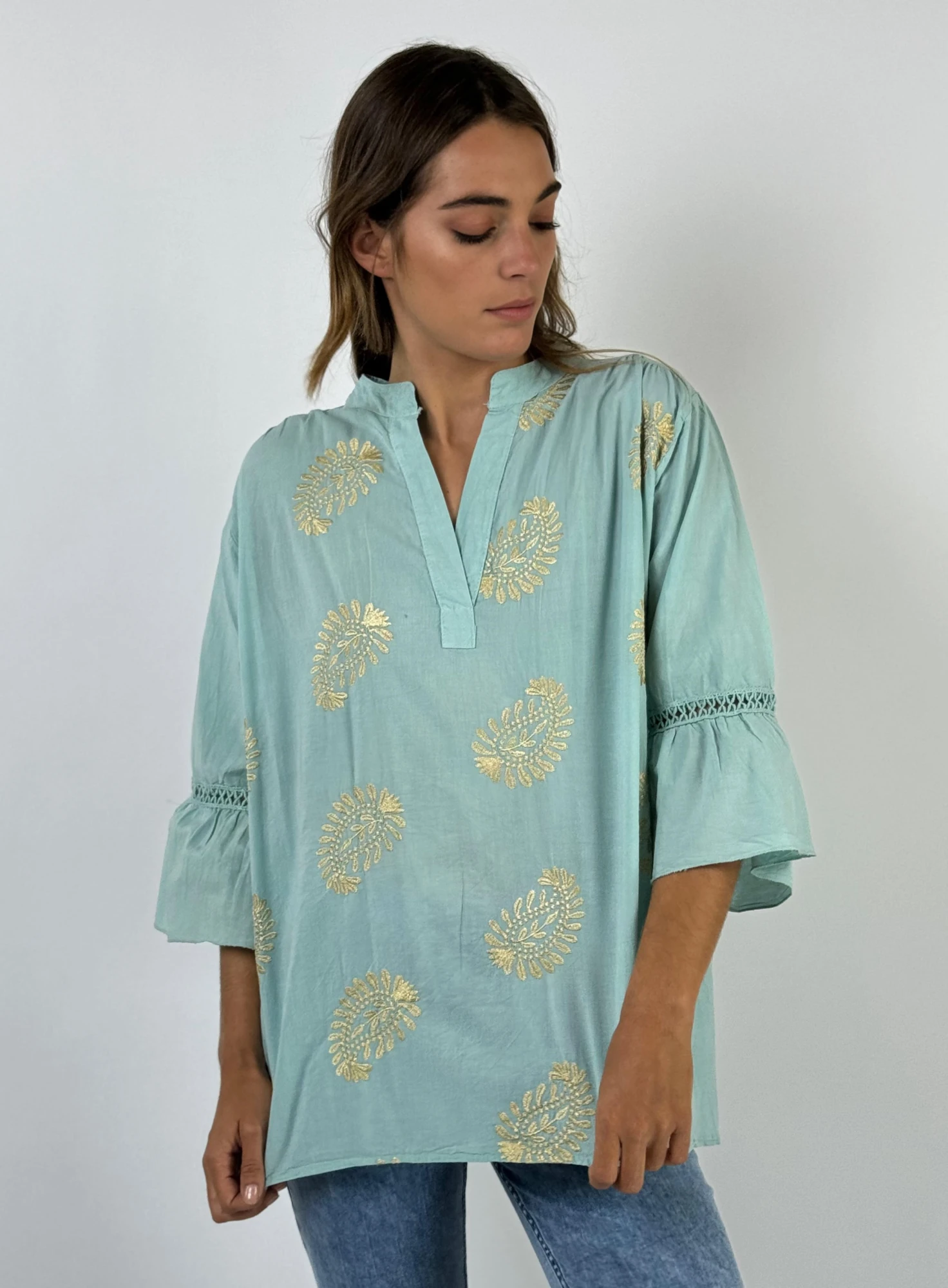 BLUSA VELANDRA verde talle unico