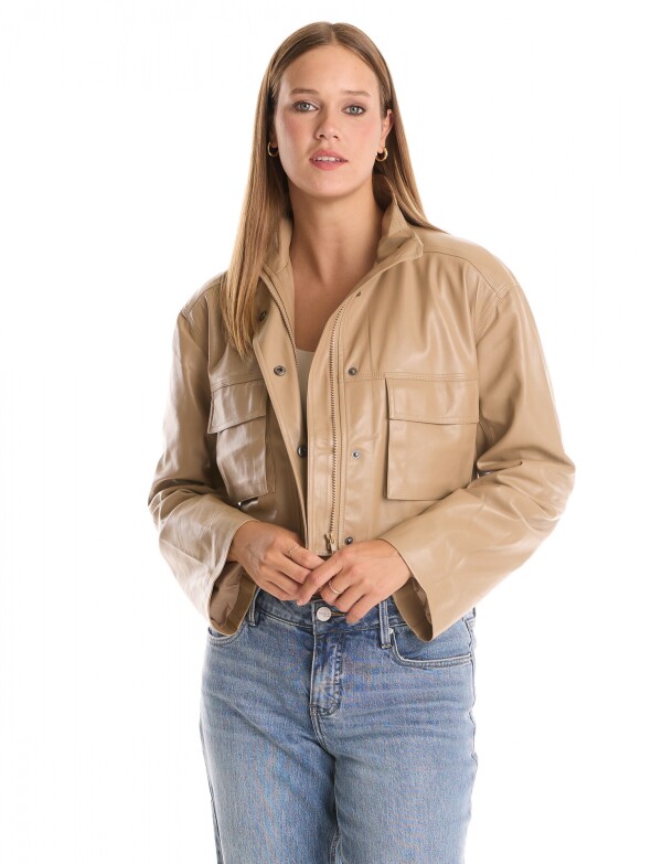 Chaqueta Eco Cuero TOSTADO