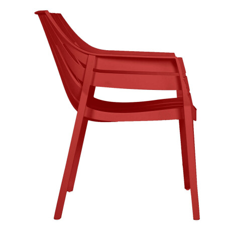 Silla Sillón Hilton Interior Exterior UV 150k Elegante Rojo