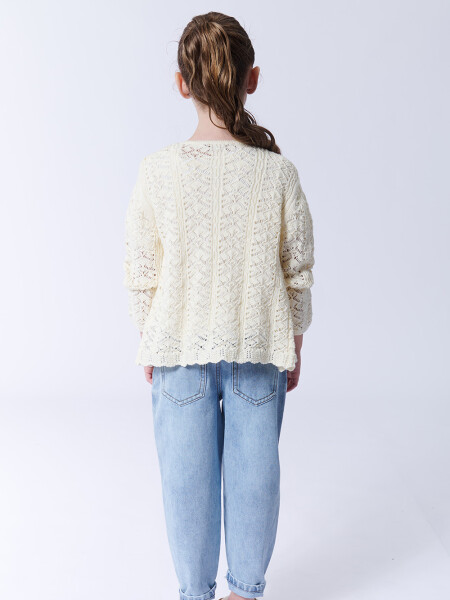 Saco punto calado Beige