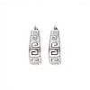 Caravanas Aro Oval Guarda Griega - Plata 925 - CA4244 sinpiedra