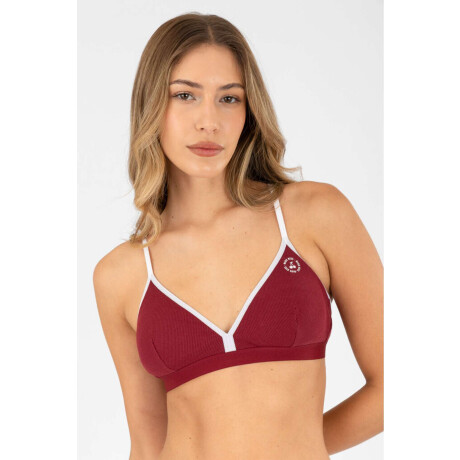Top triangulo sole Bordeaux