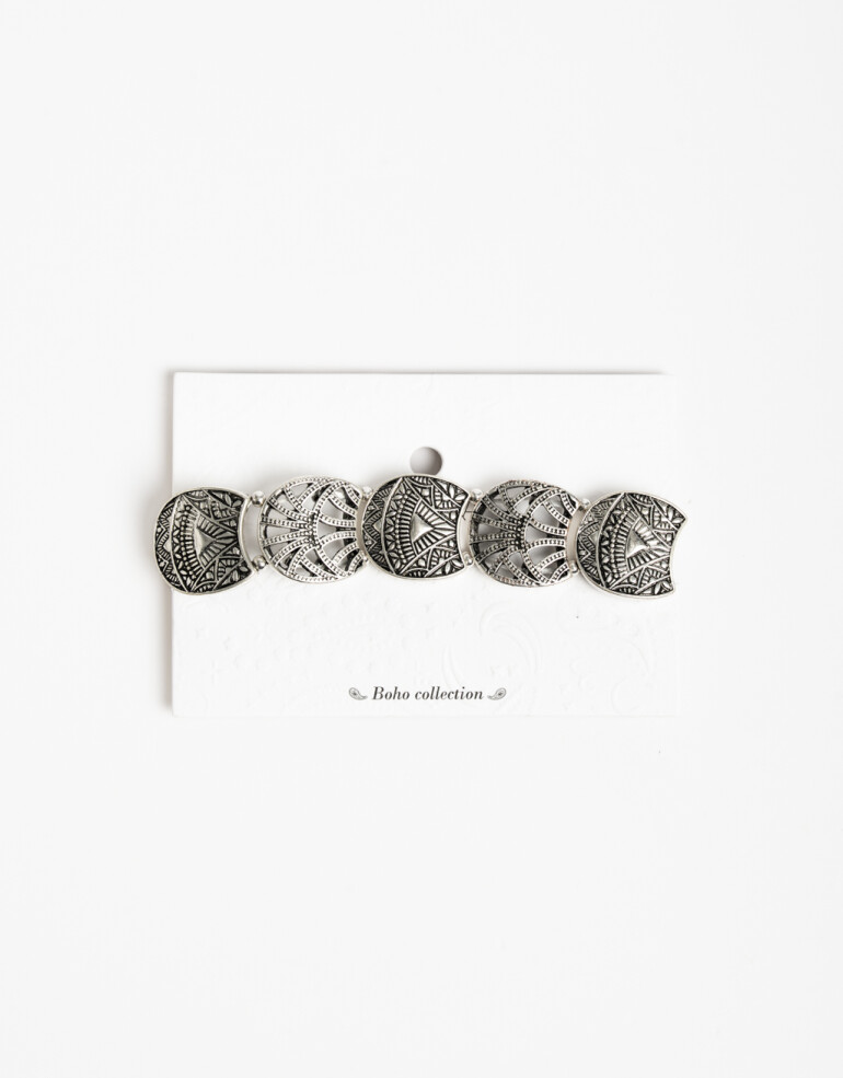 Pulseras Elásticas Folk Pulsera Elástica Antique Boho - Plateado Antique Silver