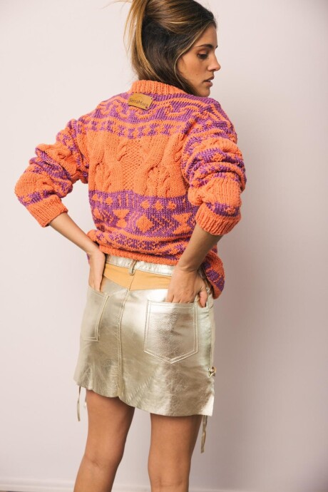 Buzo Islander Salmón / Violeta