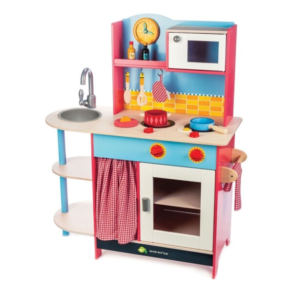 Cocina Cocinita Set Para Niños Tender Leaf Madera Niños Cocina Cocinita Set Para Niños Tender Leaf Madera Niños