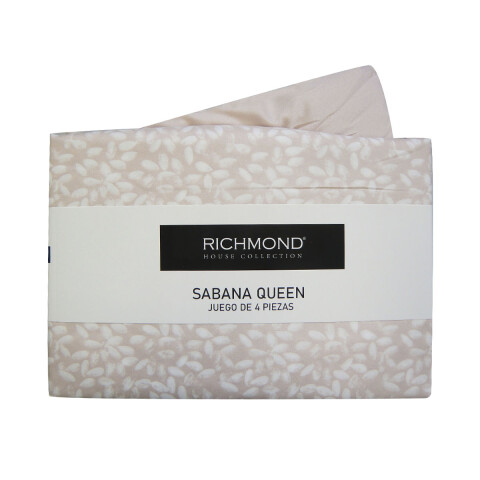 Juego Sábanas 2 Plazas Richmond House Estampadas 100% Microfibra 313-2