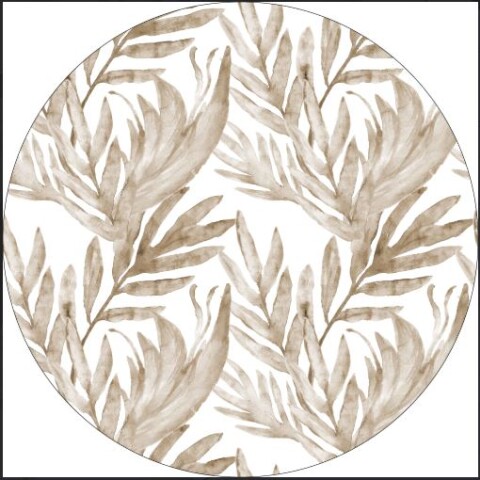 Individual Impermeable Circular Estampa Monstera