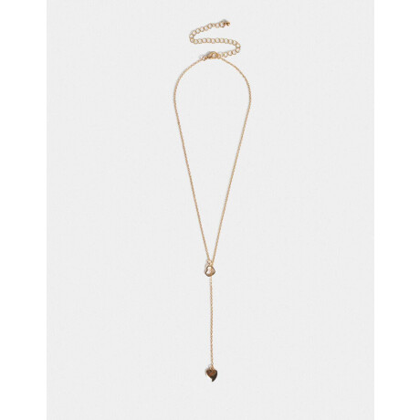 Collares Largos Con corazón Dorado