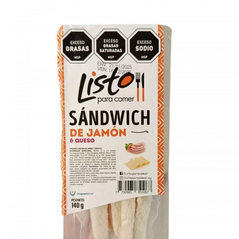 SANWICH JAMON Y QUESO X2 LISTO PARA COMER +SOLO PDE O WEB+ SANWICH JAMON Y QUESO X2 LISTO PARA COMER +SOLO PDE O WEB+