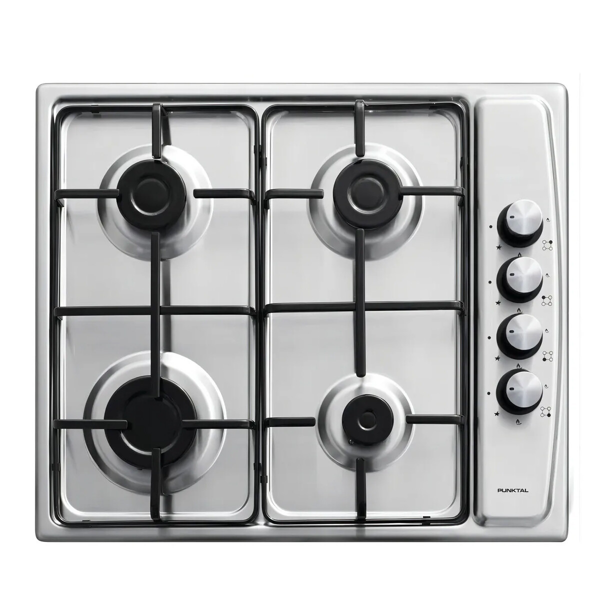 Anafe Empotrable A Gas Punktal Pk-602ag Encendido Elect. Color Plateado 