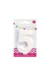 Vela grande glitter n # 5 blanco Vela grande glitter n # 5 blanco