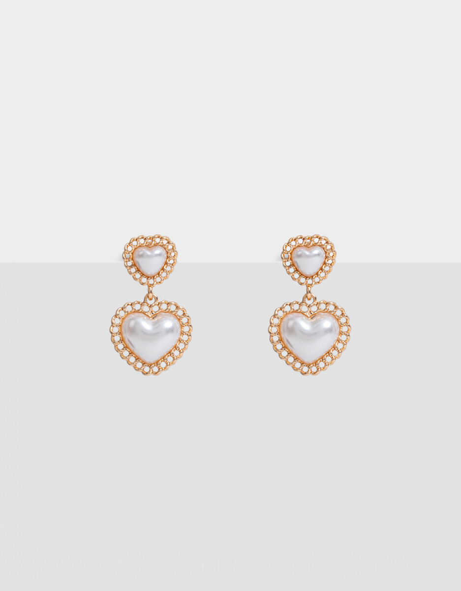 Aros Colgantes Con Corazón 