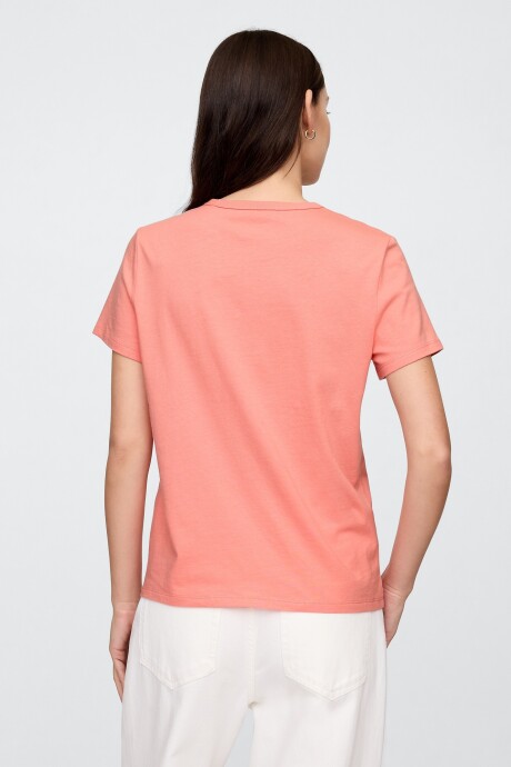 Remera Bàsica Manga Corta Cuello Redondo Mujer Tea Rose