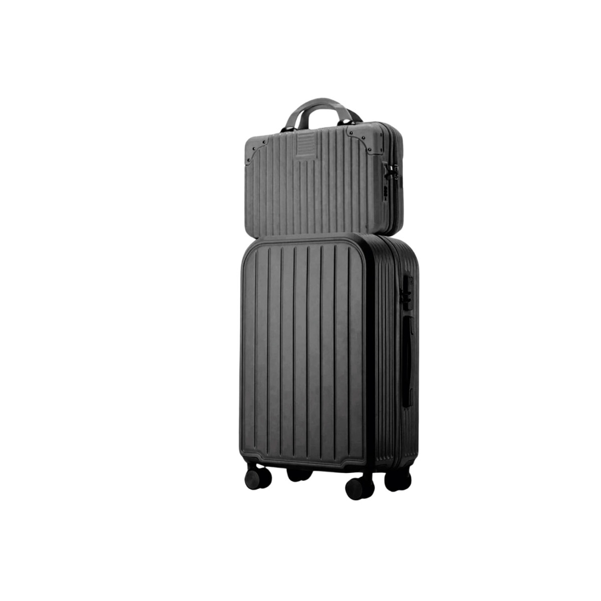 Set De 2 Valijas p/viaje 20 + 14 Ligeras y Duradera - Negro 
