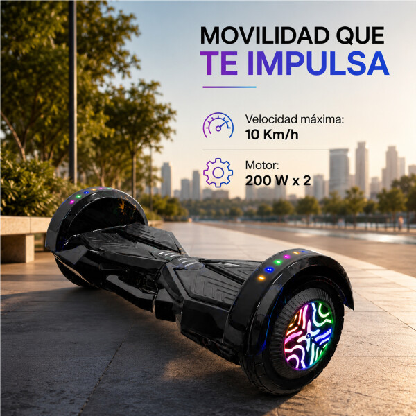 Skate Eléctrico Hoverboard 8" Dw408 MULTICOLOR
