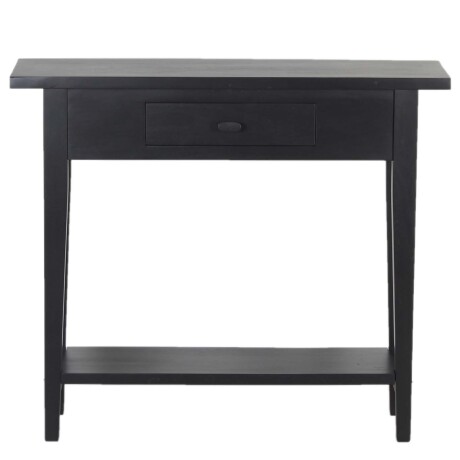 CONSOLA MDF-Y-MADERA NEGRO RETRO