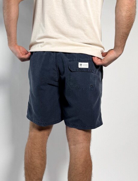 Short de baño liso Acid Wash Avici Navy