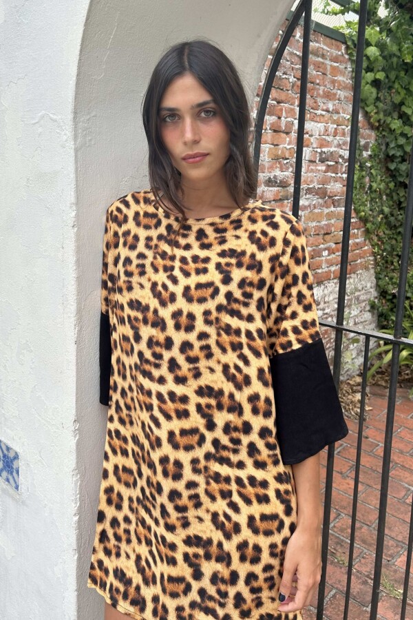 Túnica Bless Corta Animal Print