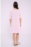 Vestido escote en V con volado Lila