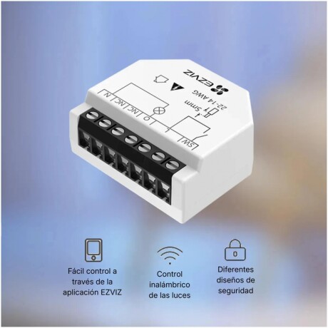 Relé Wifi Interruptor Para Luces Domotica EZVIZ T35W Control Inalámbrico Integración Con Google Assistant Y Alexa Relé Wifi Interruptor Para Luces Domotica EZVIZ T35W Control Inalámbrico Integración Con Google Assistant Y Alexa
