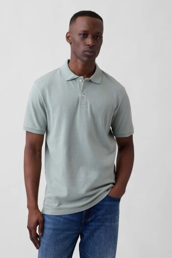 Remera Tipo Polo Hombre Iceberg Green 16-5808