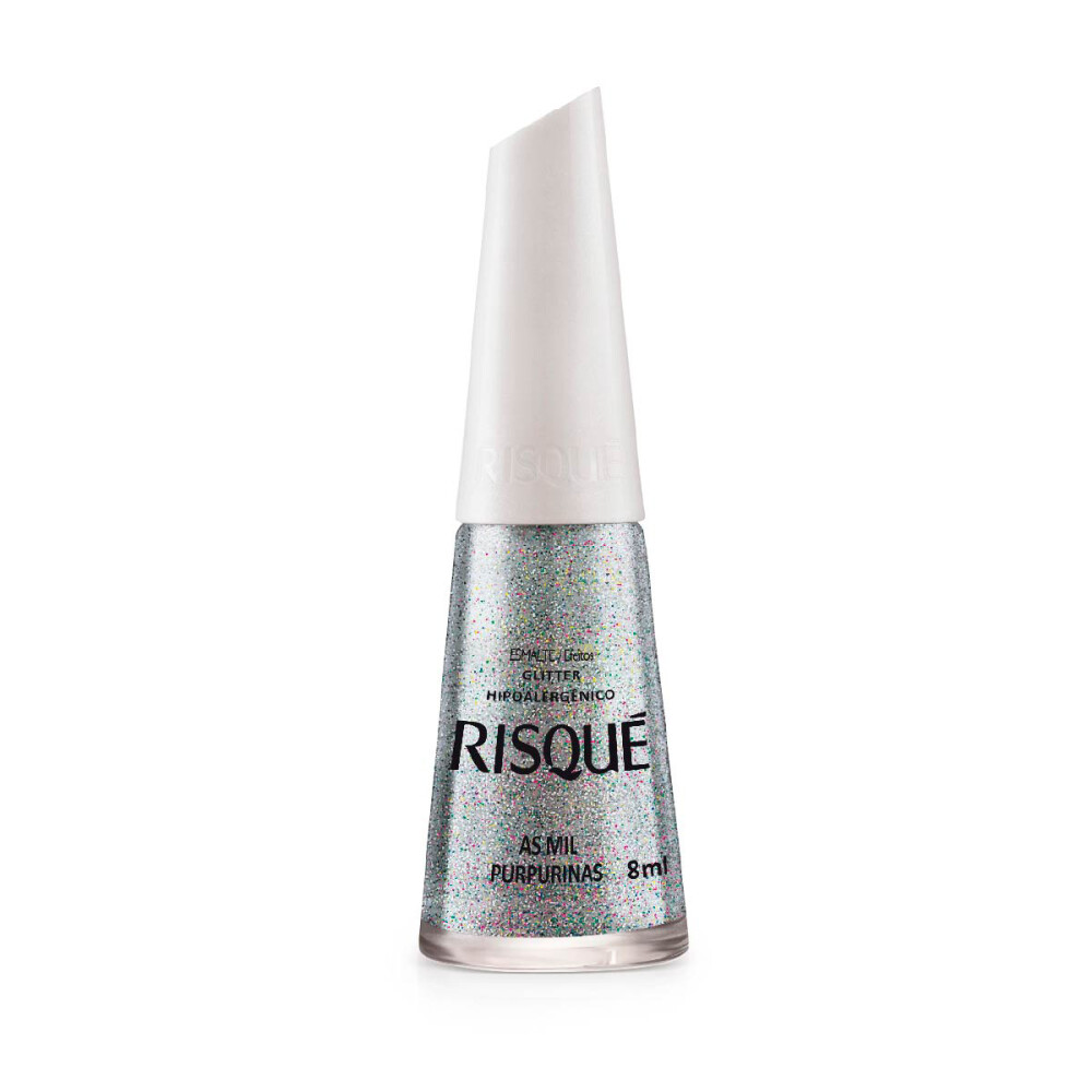RISQUE ESMALTE DE UÑAS MIL GLITER X 8 ML única