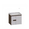 Mueble de baño suspendido Sarué Nogueiral/Nude 60cm con bacha Mueble De Baño Suspendido Sarué Nogueiral/nude 60cm Con Bacha