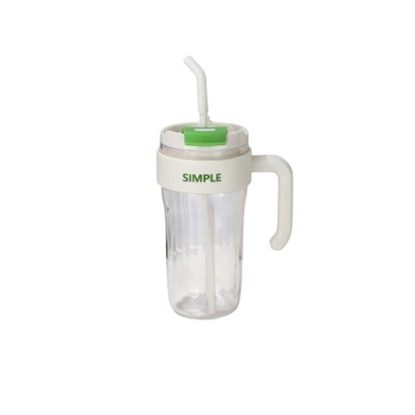Vaso con manija y sorbito Blanco