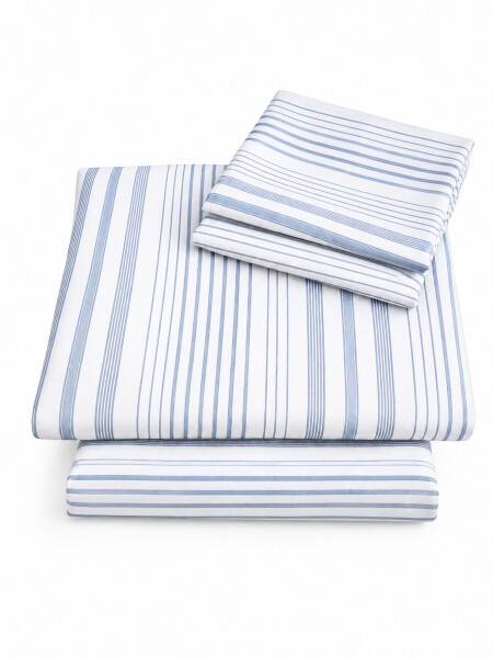 JUEGO SABANAS ESTAMPADA 2 PLAZAS AZUL