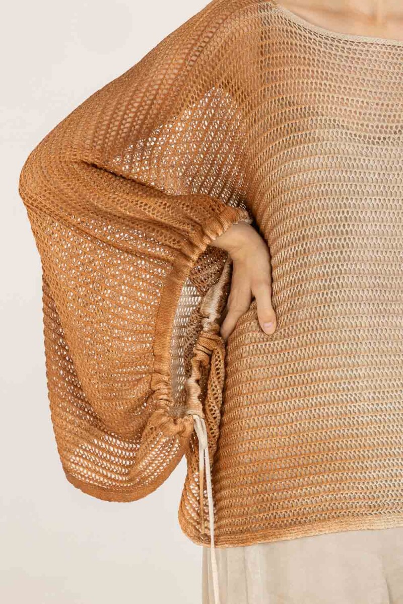 PONCHO TEJIDO Naranja