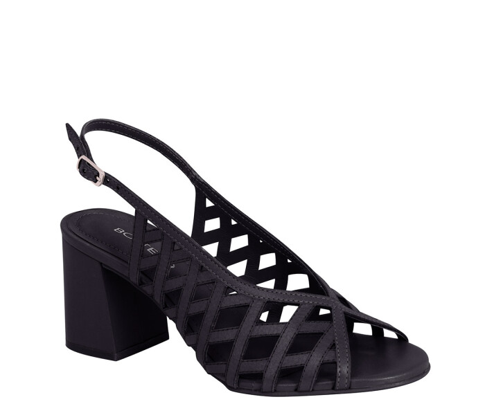 Sandalias de Mujer Bottero Cuero Calado Negro