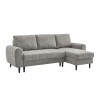Sillón Esquinero con Baúles amplios - Amo Gris Claro