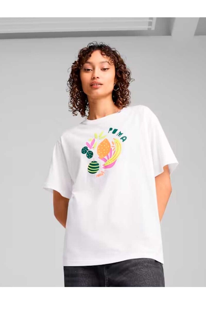 T-SHIRT DAMA PUMA GRAPHICS RELAXED FRUITY TEE Blanco