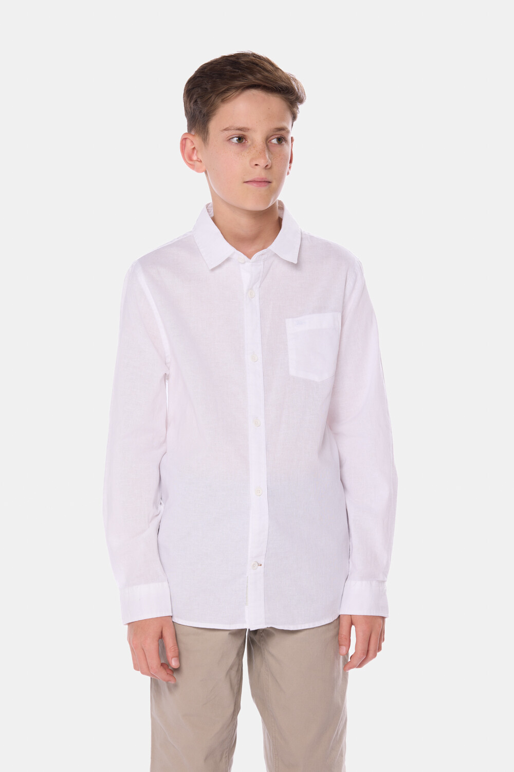 CAMISA DE LINO Blanco