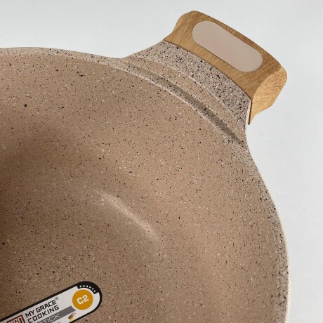 Olla Aluminio Fundido Presión Revestimiento Granito Tapa Vidrio 24cm Olla Aluminio Fundido Presión Revestimiento Granito Tapa Vidrio 24cm