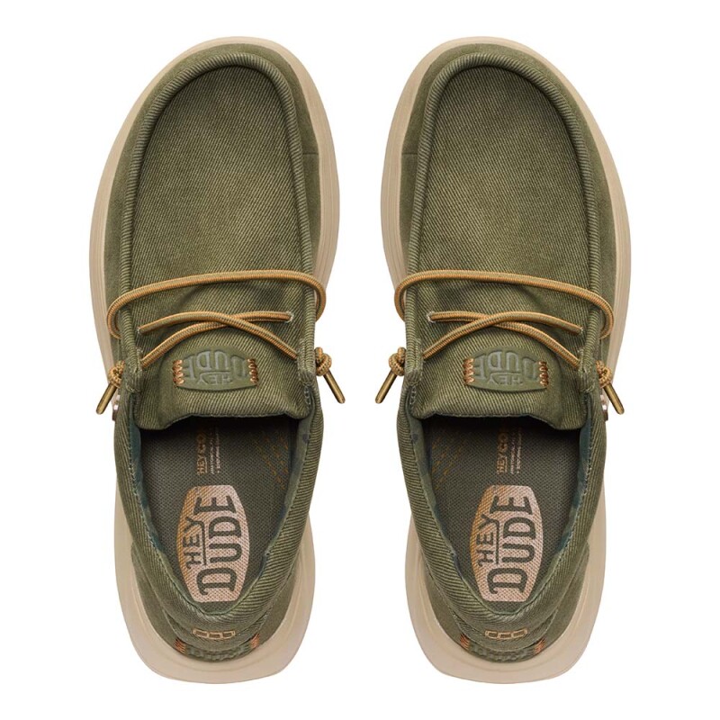 Wally COMF Worn Twill Hombre Burnt Olive/boulder Tan