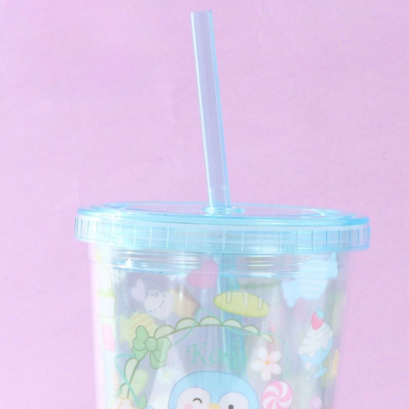 Vaso De Plástico Doble Capa Con Sorbito - Colores - 650ml Vaso De Plástico Doble Capa Con Sorbito - Colores - 650ml