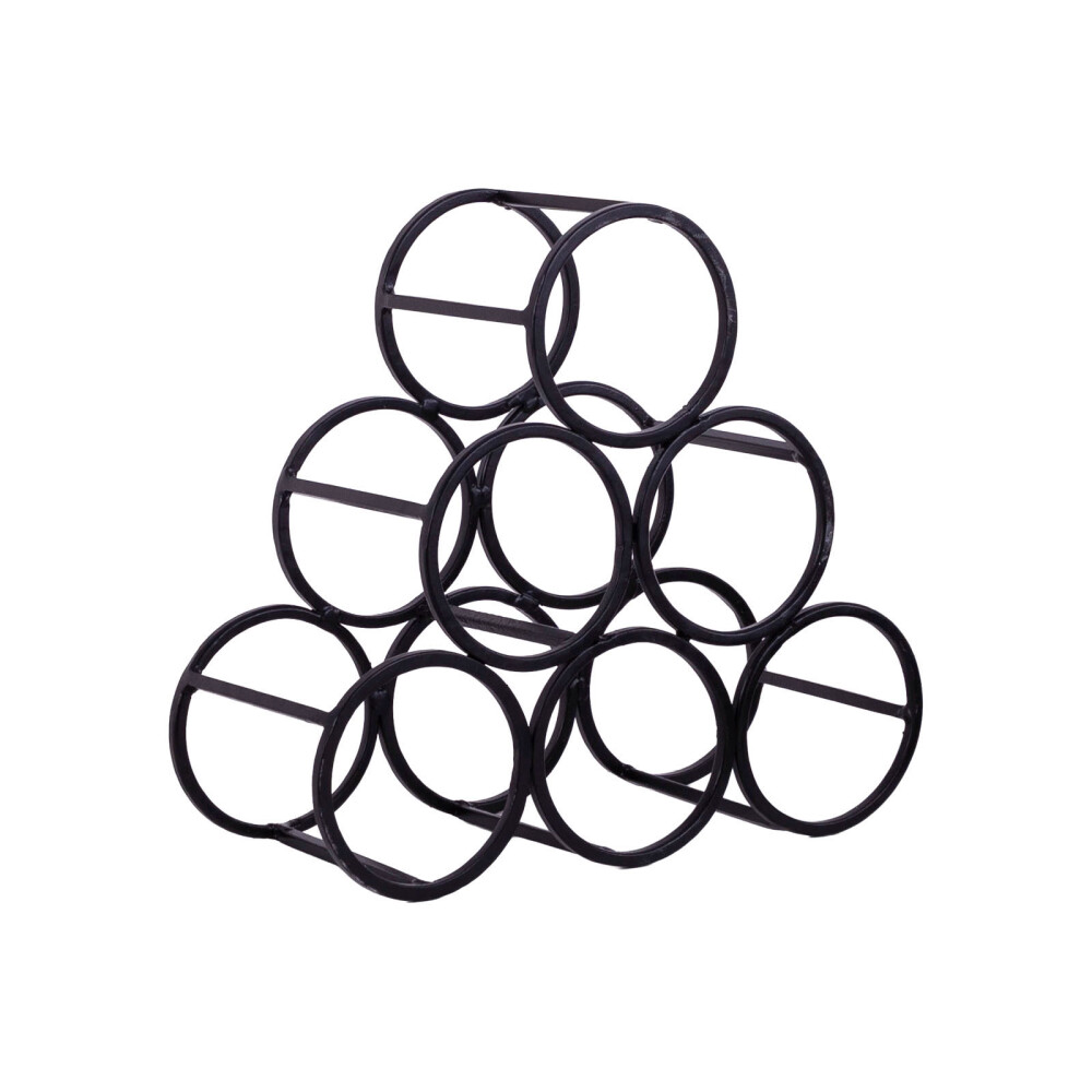 RACK DE VINO 39869, NE NEGRO METAL 39869