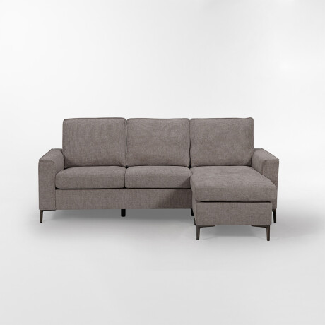 Sofá con chaise SETUP Gris - 3 CUERPOS