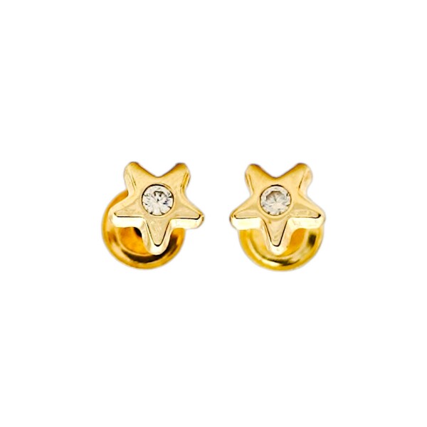 Abridores Estrellas-Oro Bajo-Zirconia-AB8009 Conpiedra