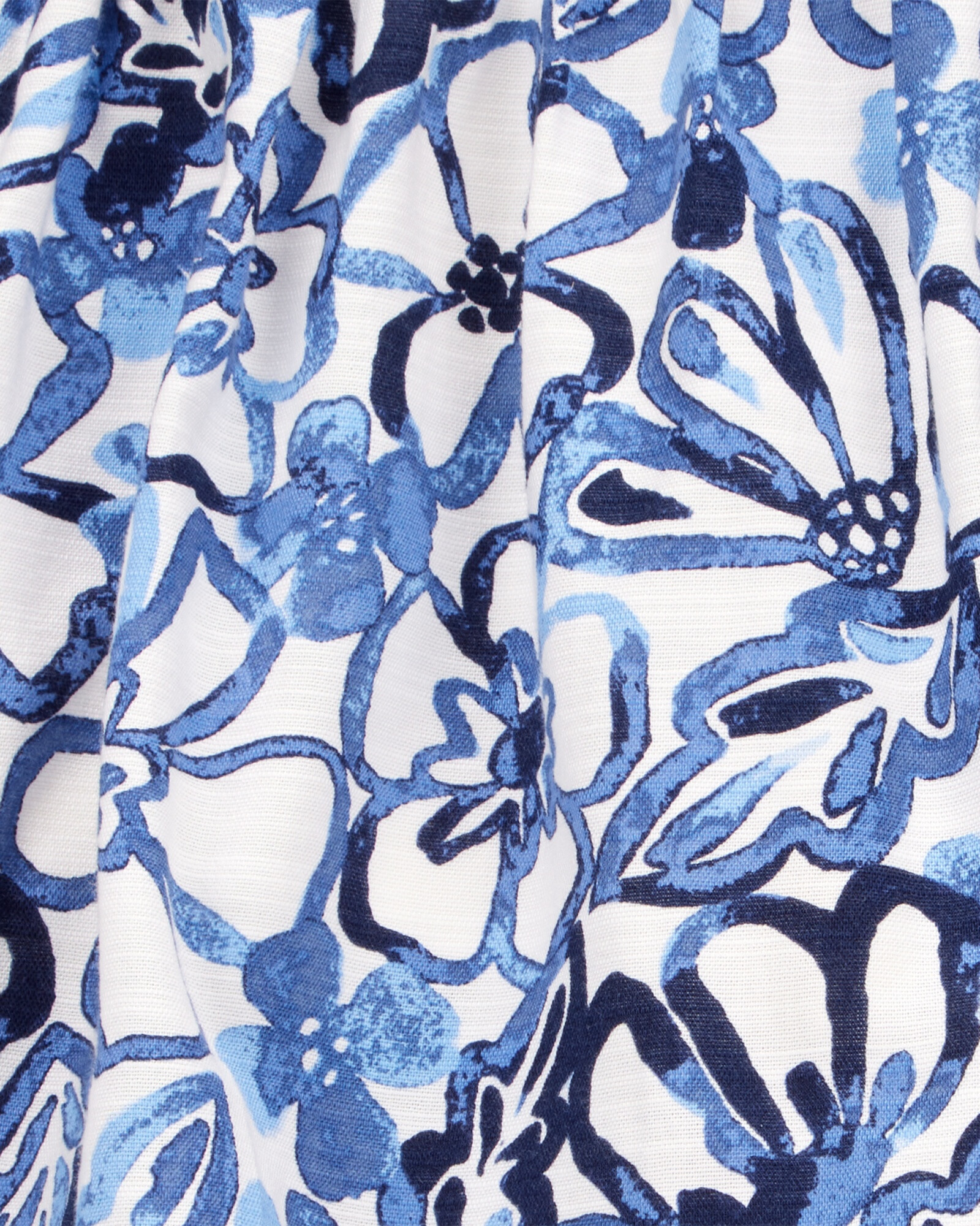 Pollera short de viscosa, diseño floral Sin color