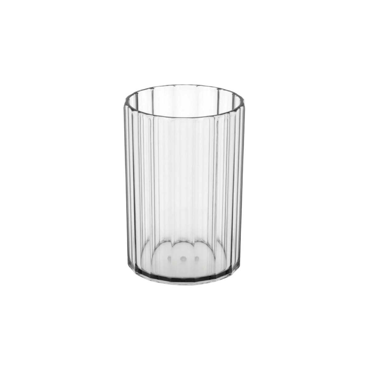 VASO FACETADO 290ML ACRILICO TRANSP. D7XH10.5CM 